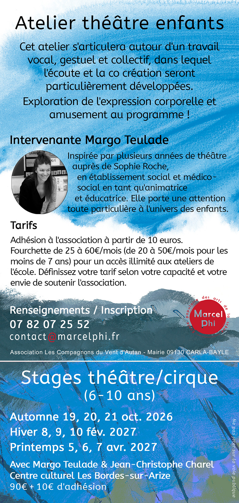 Atelier theatre enfants Margo verso 2026 web
